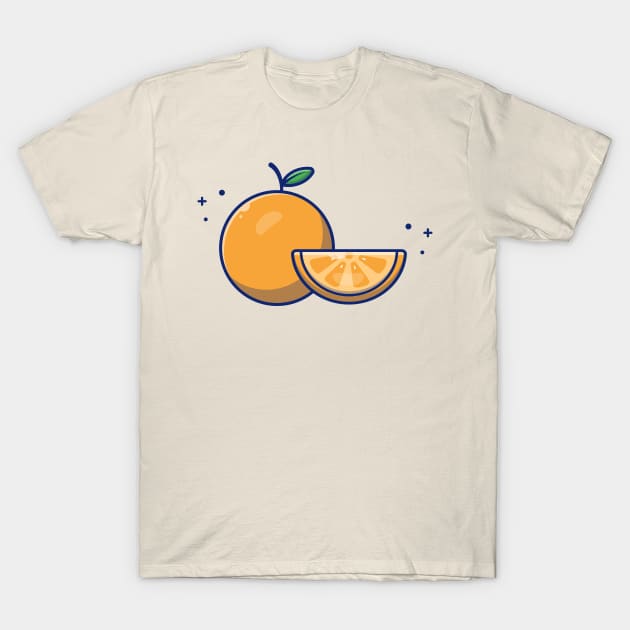 Orange And Slices Of Orange Cartoon T-Shirt by Catalyst Labs